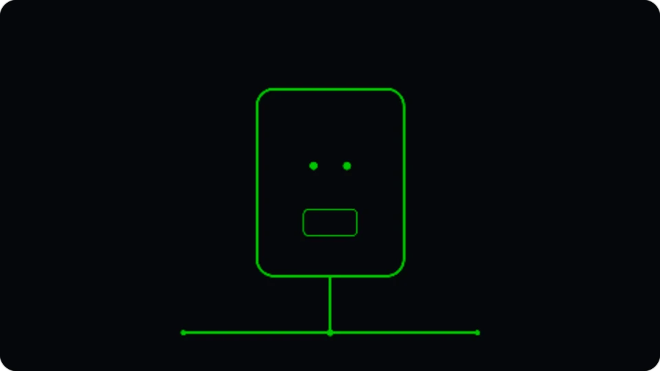 The ScreenGuardian floating mini-view showing a calm, good-posture figure.